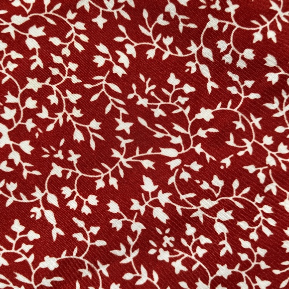 Shein Summer Dress with Tie up straps - Red with White Flowers - Picture 5 of 8